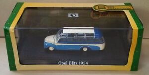 1:72 Opel Blitz by Ex Mag in Blue and White JY31 Model Bus