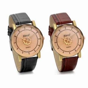 Women's New Fashion Dress Watches PU Leather Band Analog Quartz Wrist Watch - Picture 1 of 11