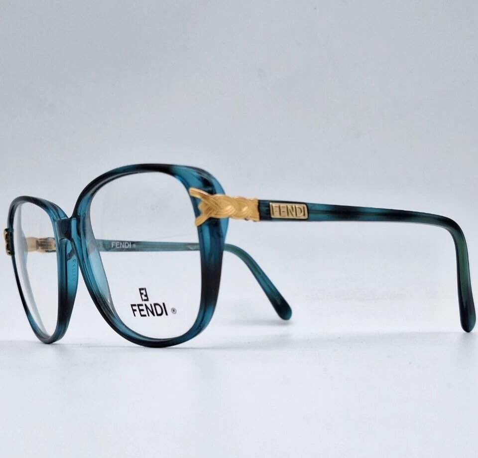 80s Vintage Fendi Rectangular Sunglasses Unisex New Old Stock Made Italy - Image 1 of 4