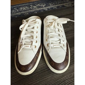 Louis Vuitton Monogram Stellar Open Back 20th Anniversary Sneakers Sz. 38 - Picture 1 of 9