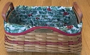 Longaberger 2002 Christmas Collection Traditions Korb/Kunststoffschutz/Stoff - Bild 1 von 8