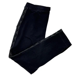 Pantalones de chándal JJill bordados azul marino para mujer talla pequeña mezcla de algodón - Imagen 1 de 6