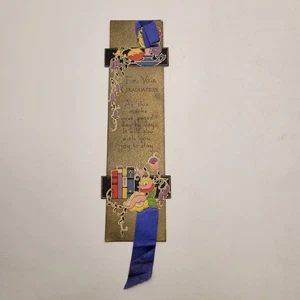 Antique 1920s Graduation Bookmark Art Nuveau Design - Picture 1 of 4