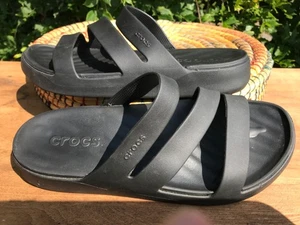 Crocs Getaway? Strappy Sandals Womens 9W black………..u2 - Picture 1 of 9