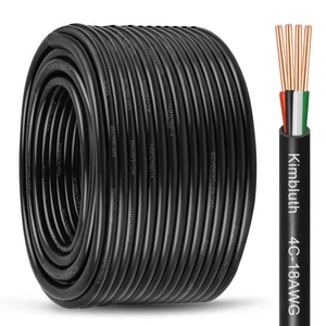 18/4 Solid Sprinkler Wire 200FT 18 Gauge 4 Conductor Irrigation Wire with UV ... - Picture 1 of 6