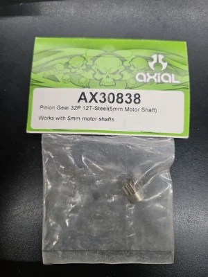 AXIAL Pinion Gear 32P 12T Steel (5mm Motor Shaft) 30838 (G4) - Image 1 of 2
