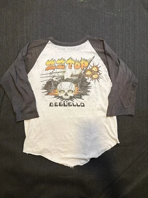 Camiseta raglán vintage 1980 ZZ Top Expect No Quarter banda de concierto de rock camiseta Thrash Foto 1 de 4