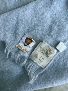 Toison D’or 50”x75 ” Mohair Light Blue Color Throw Blanket Made In France CLEAN! - Picture 1 of 6