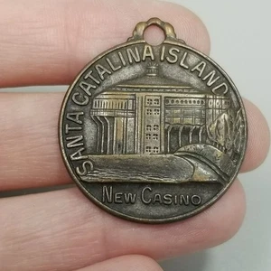 Vintage Santa Catalina Island Neu Casino Uhr Anhänger - Bild 1 von 6