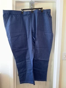 DENIM & CO Reg EasyWear Twill straight Leg Pants NAVY sz 5X - Picture 1 of 2