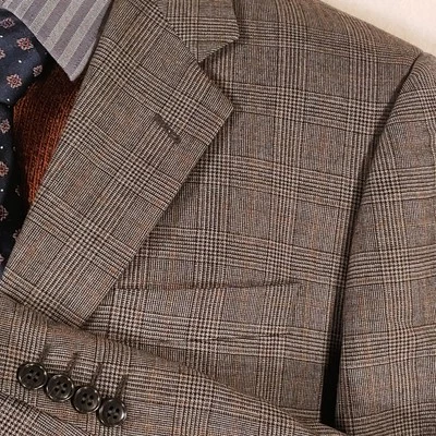 Marks and Spencer Sport Coat Mens 42R Gray Wool Glen Plaid Blazer 2 Bttn 2 Vent - Image 1 of 4