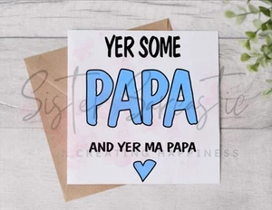 Personalised Funny Scottish Birthday Card For Papa, Father’s Day Greetings Card - Picture 1 of 1