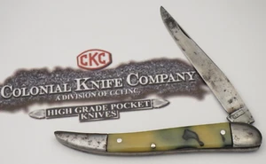 Antique 1920's Era COLONIAL KNIFE CO Small Toothpick - Colorful Handles - Picture 1 of 10