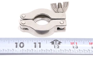 KF-16 Fully Stainless Steel Vacuum Hose Quick Flange Wing Nut Clamp No Aluminum - Picture 1 of 3