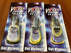 3 Vicious Fishing VF Frog VF40 Topwater Lures SEXY