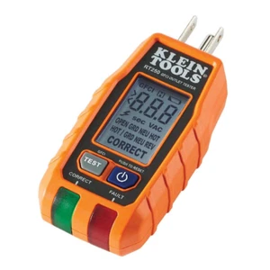 RT250 GFCI Tester di Presa con Display LCD, Tester di Tensione Elettrico per Standard - Foto 1 di 12