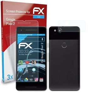 atFoliX 3x Film Protection d'écran pour Google Pixel 2 Protecteur d'écran clair - Photo 1 sur 9