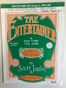 The Entertainer -Simplified Piano Sheet Music - Movie Tie-In The Sting - 6 Pages - Picture 1 of 7
