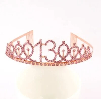 Tiara corona 13 cumpleaños para niñas Foto 1 de 2