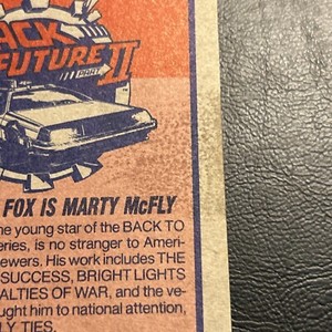 Jb9c-1 Back To The Future 2￼ 1989 Topps #87 Michael J Fox Is Marty Mcfly