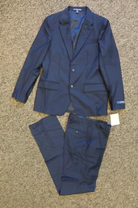 New Polo Ralph Lauren Boys 2-Piece Wool Suit - French Navy - Size 20 - UNHEMMED - Picture 1 of 10