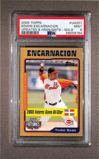 2005 Topps Updates and Highlights #UH207 Edwin Encarnacion RC Gold PSA 9 - Mint
