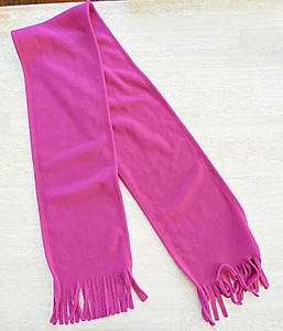 Bufanda rosa fucsia con flecos manta polar tacto 60 pulgadas por 9 pulgadas para mujer - Imagen 1 de 3