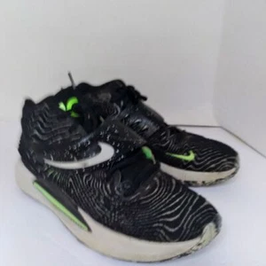Nike KD Basketball Shoes Black Zebra Print Neon Green Accents Athletic Sneakers - Picture 1 of 4