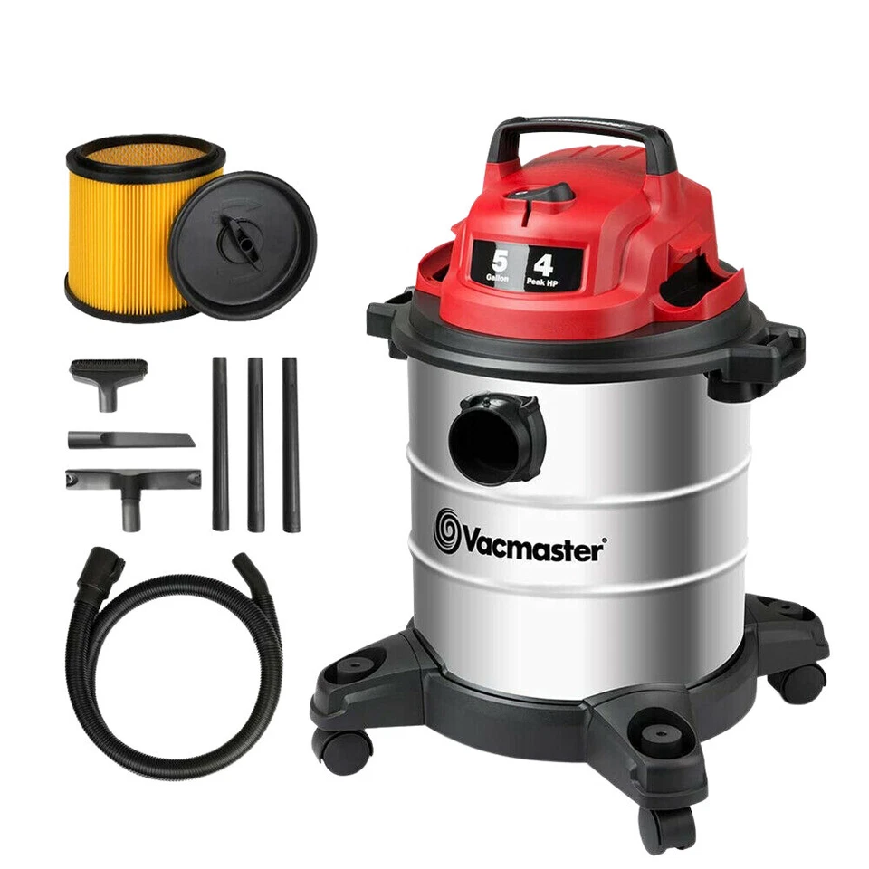 Vacmaster VOC508S 1101 Wet Dry Shop Vacuum Cleaner - Red