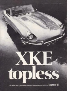 1969 Jaguar E-Type XKE Print-Ad / "XKE Topless" / Great Art - Bild 1 von 1