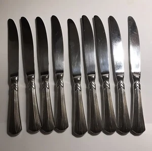 9 Mikasa Concorde Edelstahl 18/8 Besteck Tafelmesser Lot 9 1/4" - Bild 1 von 3