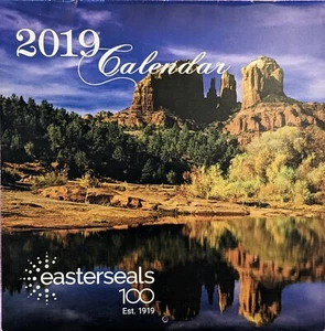 EASTER SEALS 2019 Wall Calendar Nature Scenes Collectible CLEAN - Picture 1 of 5