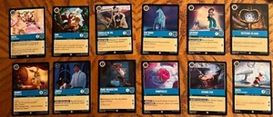 disney lorcana-rise of the floodborn- complete sapphire commons set bulk lot - Picture 1 of 2