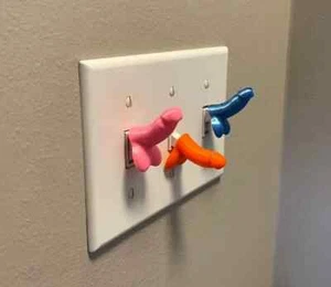 Penis Light Switch Caps | Penis Light Switch | Fun Light Switch Decor | Adults - Picture 1 of 13