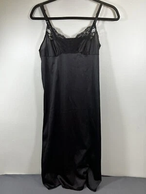 Lencería Vassarette para mujer talla 31 negra aspecto vintage completa correa de espagueti Foto 1 de 4