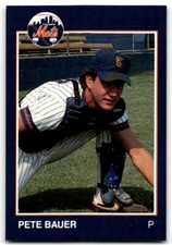 1988 Grand Slam Baseball Card Pete Bauer c Columbia Mets #2