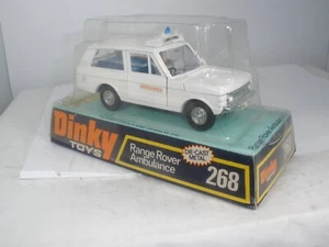 ENGLAND DINKY TOYS #268 RANGE ROVER AMBULANCE With Patient MINT IN BOX - Picture 1 of 17