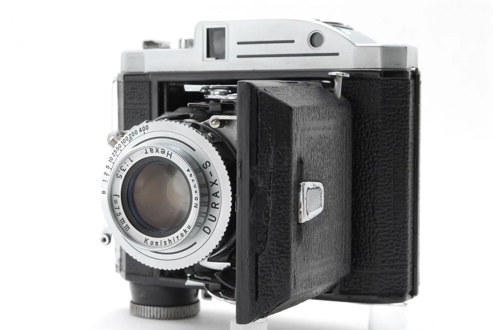 【EXC+++++】Konica Pearl III Rangefinder 6x4.5 Film Camera Hexar 75mm f/3.5 - Image 1 of 4