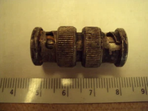 BNC doublemale adapter, used silver plate - Picture 1 of 1
