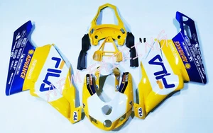 Yellow Blue White ABS Injection Mold Fairing Kit Panels for Ducati 749/999 05-06 - Picture 1 of 7