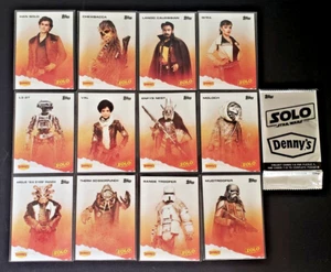 COMPLETE SET OF 12 2018 Topps Denny's Han Solo A Star Wars Story W UNOPENED PACK - Picture 1 of 1