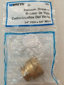 Watts 8BI 3/4" Brass Hose Connection Vacuum Breaker, 0953251 (P4) - Picture 1 of 4