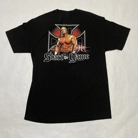 Vintage Triple H Start The Game WWE T-shirt Large Double Sided Cover