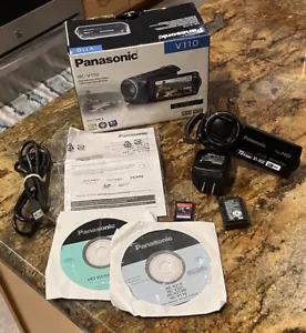PANASONIC HC-V110 CAMCORDER HD DIGITAL HIGH DEFINITION CARD VIDEO CAMERA Working - Picture 1 of 18