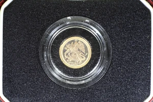 1987 Isle Of Man Archangel 1/10 oz Gold Angel PROOF Coin Pobjoy Mint!!! - Picture 1 of 4