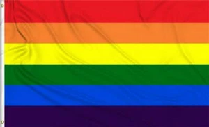 3x5 Rainbow Gay Pride Striped 210D Nylon Flag 3'x5' Heavy Duty - Picture 1 of 6