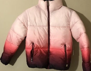 Nanette Lepore Womens Puffy Jacket Coat Pink/Burgundy Sz S NWT - Picture 1 of 8