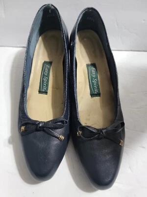 Zapatos Easy Spirit 8 B Esgarron Zapatos de salón Sin cordones Cuero Azul Forma Almendra Foto 1 de 4