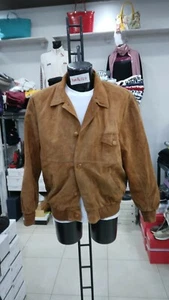 GIUBBOTTO Renna/ Pelle Uomo Man Marroncino VINTAGE tg M MON1433LZ - Picture 1 of 7