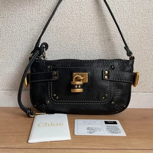 Chloe Paddington Mini Bolso de Hombro Cuero Negro Bolso de Mano Usado Auténtico de JP - Imagen 1 de 18